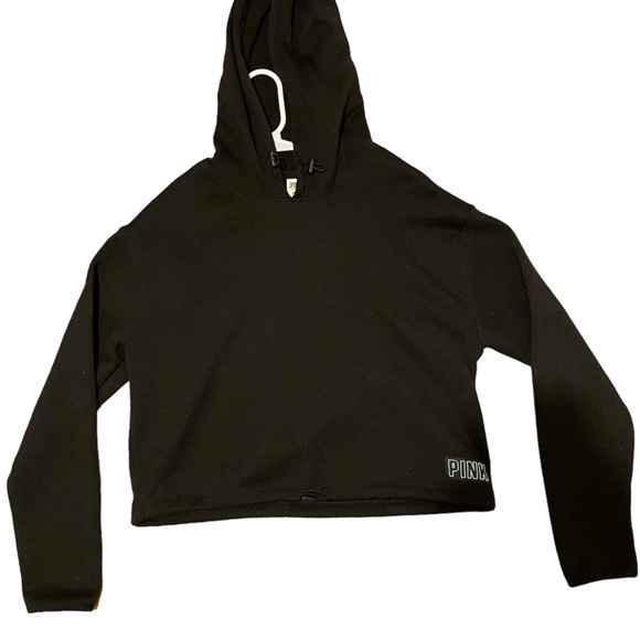 PINK Victoria's Secret Other - PINK Cropped Hoodie in Black Size Small